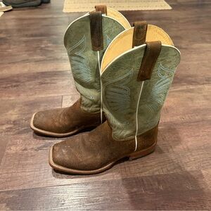 Anderson Bean Rustic Brown and Sage Boots